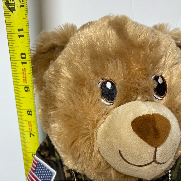 Build A Bear Lil Brownie Cub Brown Teddy Bear Stuffed Animal in Military Outfit - Picture 9 of 9